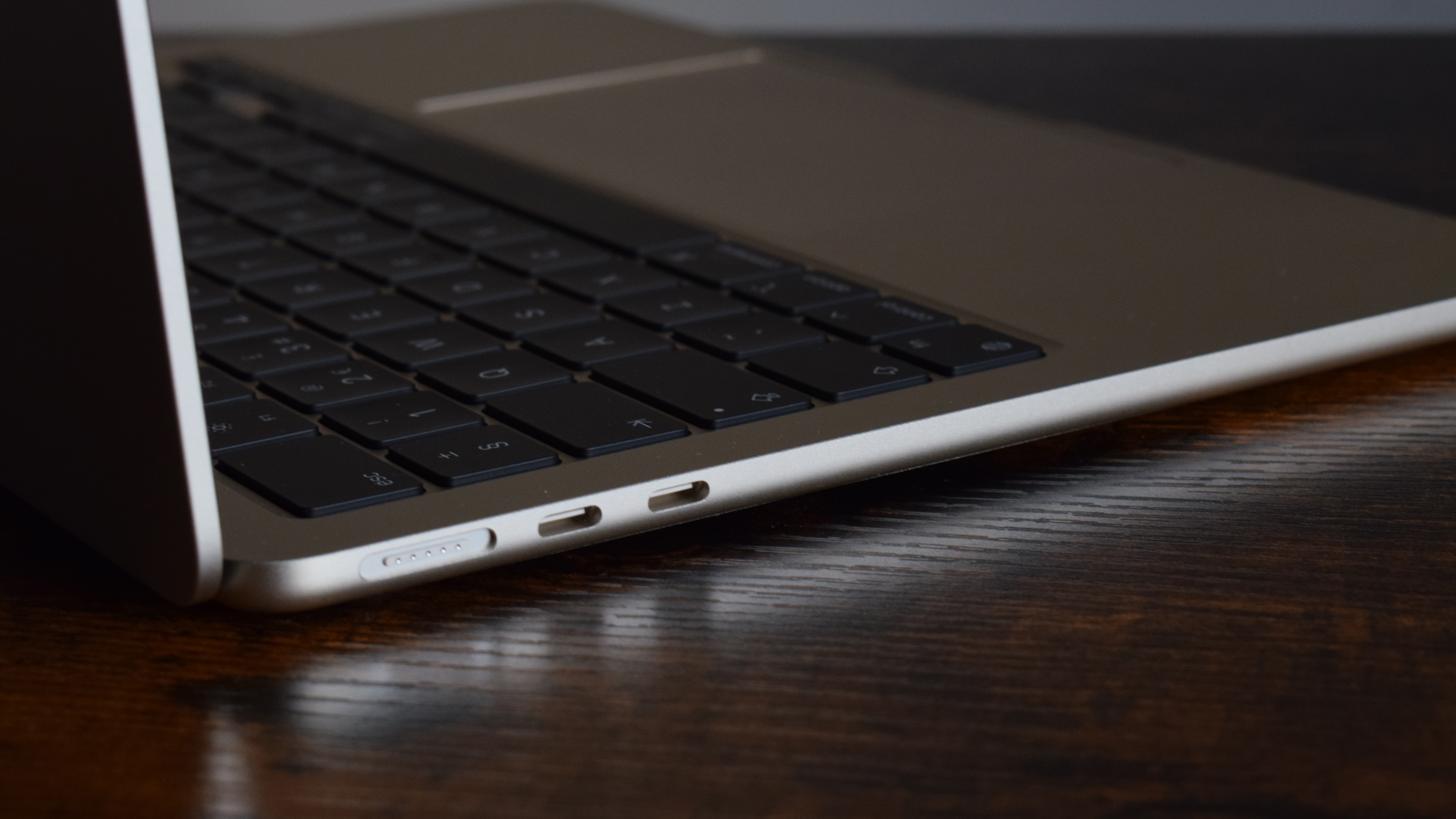 The Apple M3 MacBook Air on a desk