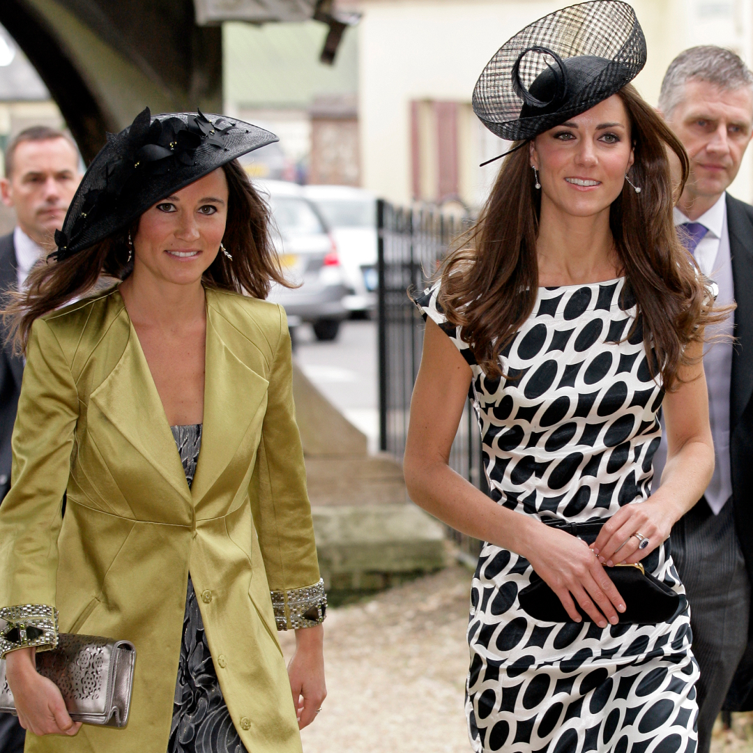 Pippa Middleton and Princess Kate attending a wedding in 2011