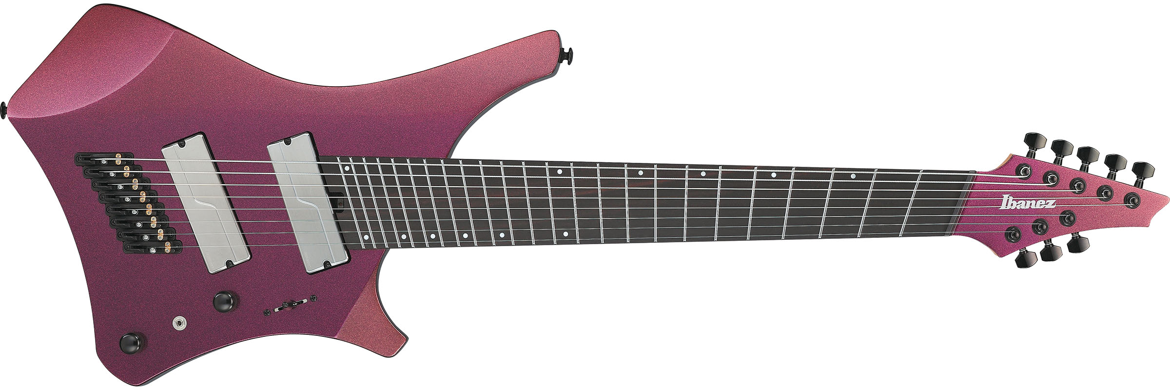 Ibanez Alpha Series: available in 7 or 8-string versions, these multi-scale electrics are built for modern high-performance playing and feature Fishman Fluence Modern humbuckers as standard.