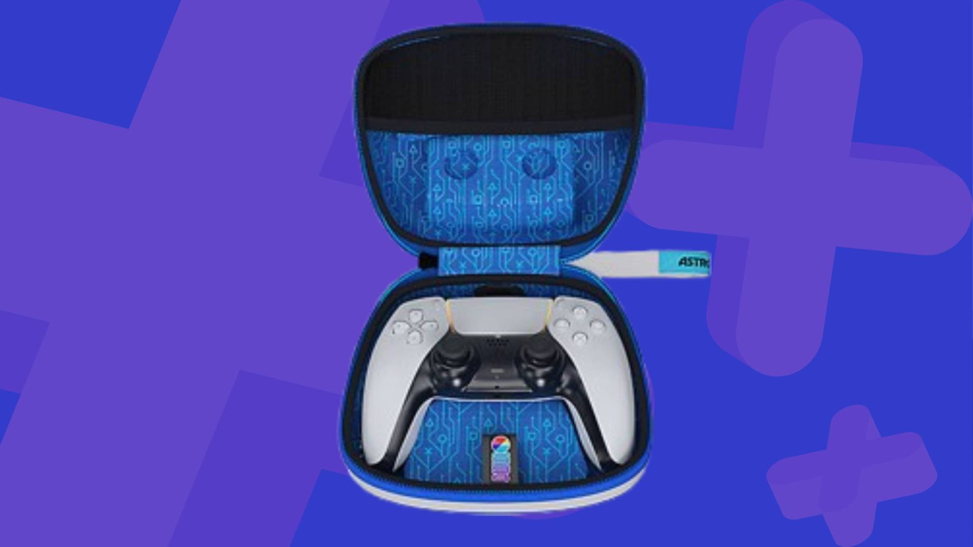 Image of the PowerA DualSense case on a blue GamesRadar+ background.