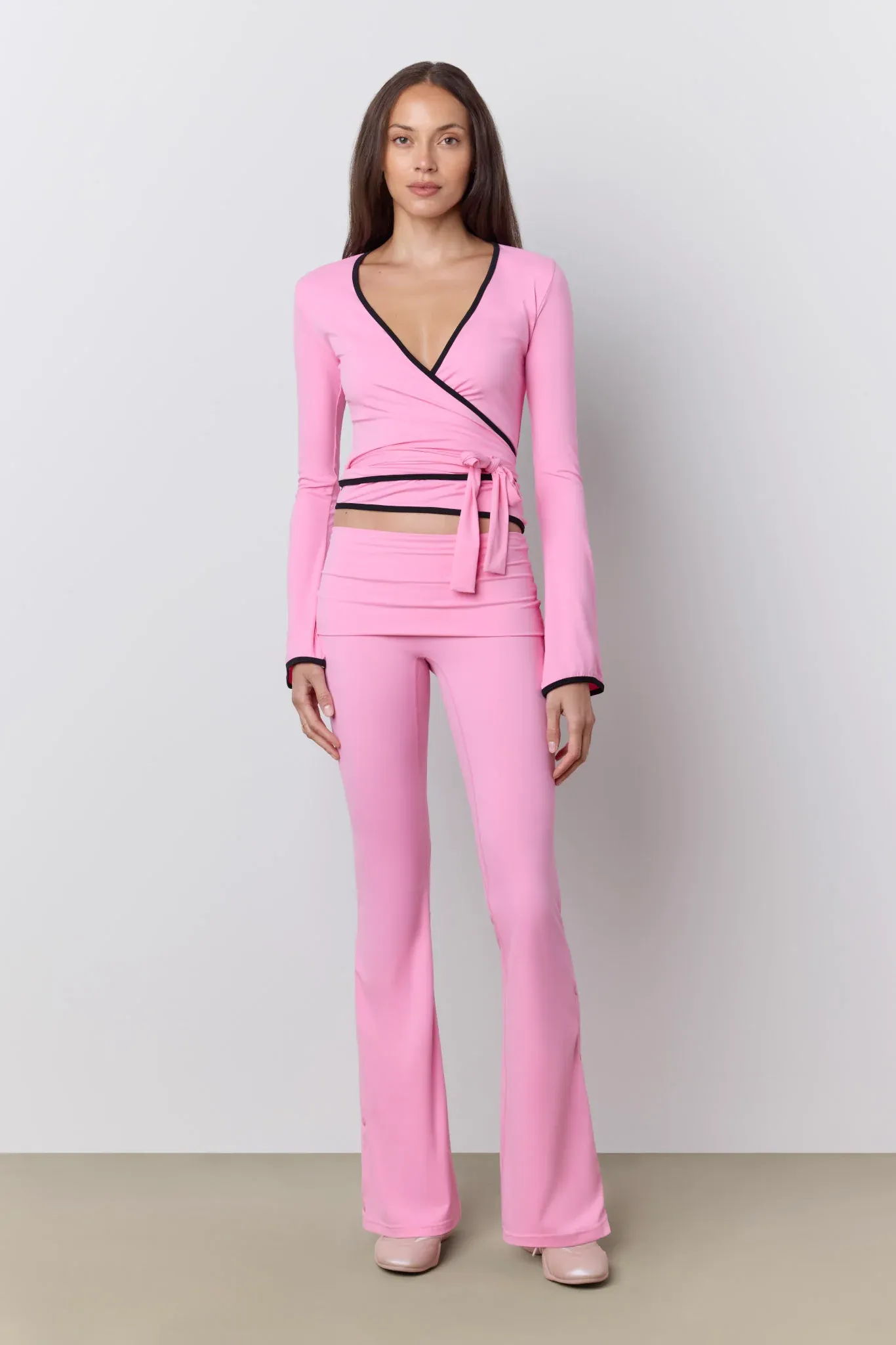 Phe Phe, Fold Over Snap Pant Blush Pink