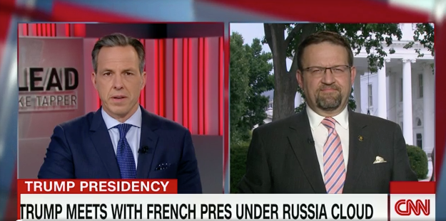 Jake Tapper and Sebastian Gorka.