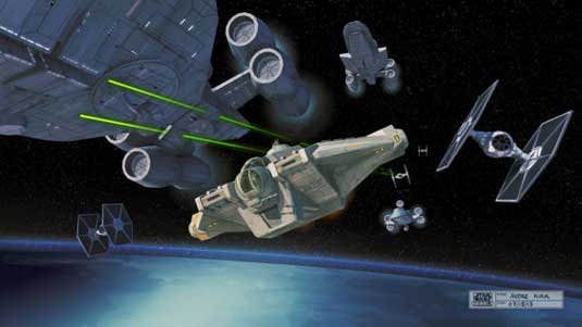 This new ship in the Rebel fleet called 'The Ghost' is described as a cross between a B-17 and the Millennium Falcon