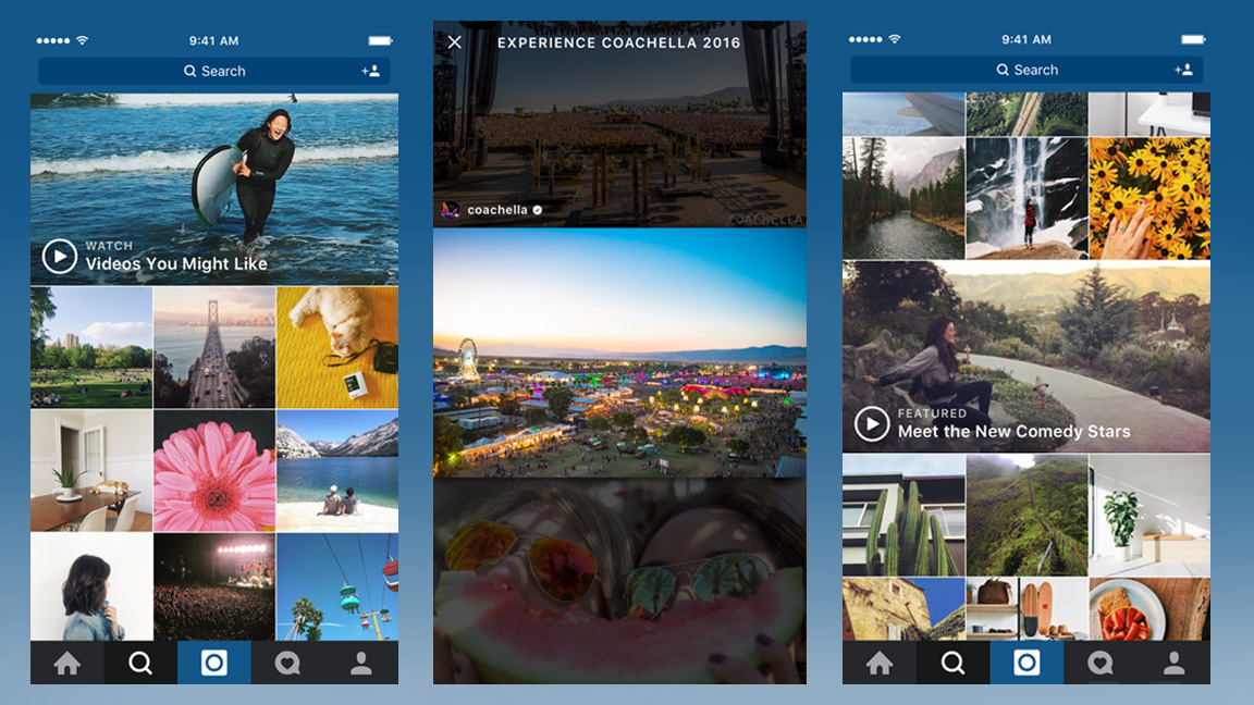 Instagram adds video content to its Explore channel