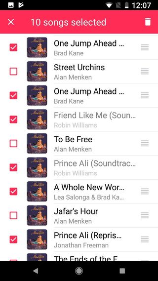 Remove unwanted songs