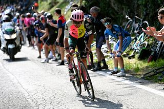 BERGAMO ITALY MAY 21 Ben Healy of Ireland and Team EF EducationEasyPost attacks in the breakaway during the 106th Giro dItalia 2023 Stage 15 a 195km stage from Seregno to Bergamo UCIWT on May 21 2023 in Bergamo Italy Photo by Tim de WaeleGetty Images