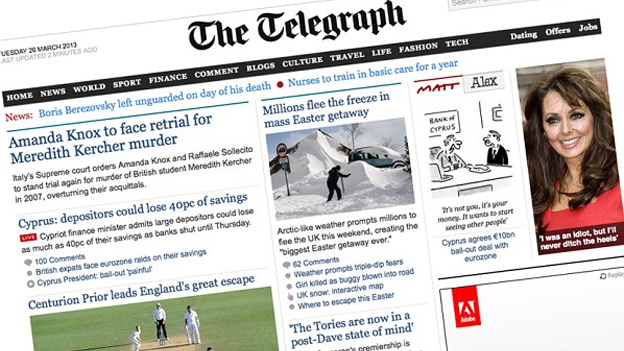 Telegraph erects web paywall, tosses the great unwashed a few freebies