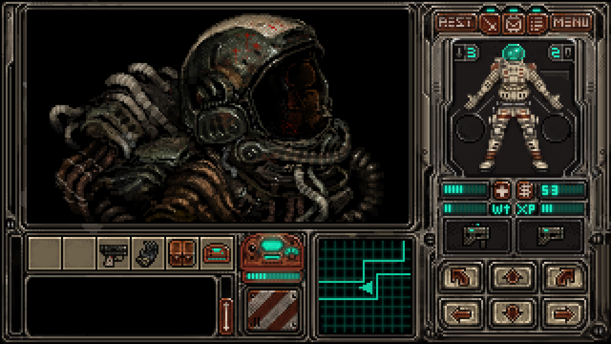 Space suit with void in helmet, no head visible