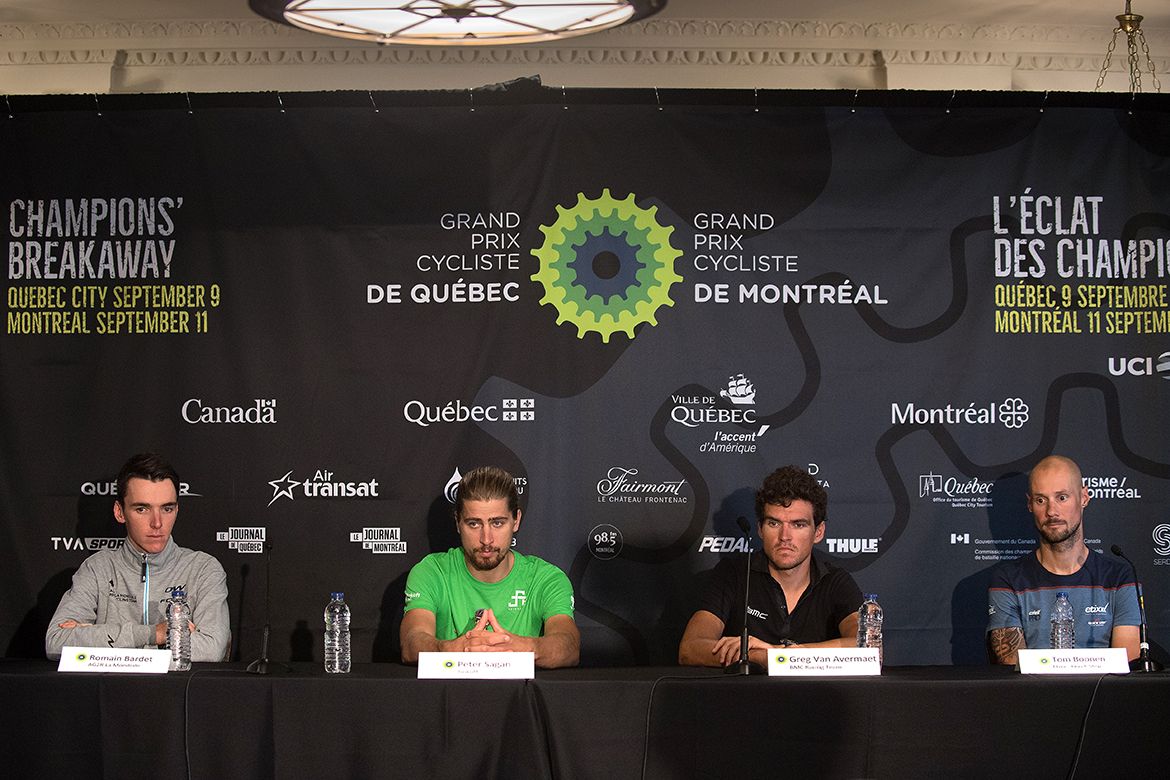 Romain Bardet, Peter Sagan, Tom Boonen and Greg Van Avermaet