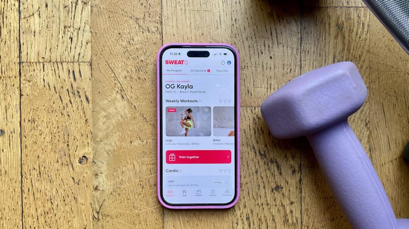 screenshots from the SWEAT app