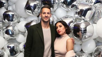 jen atkin and mike rosenthal on a silver and white background