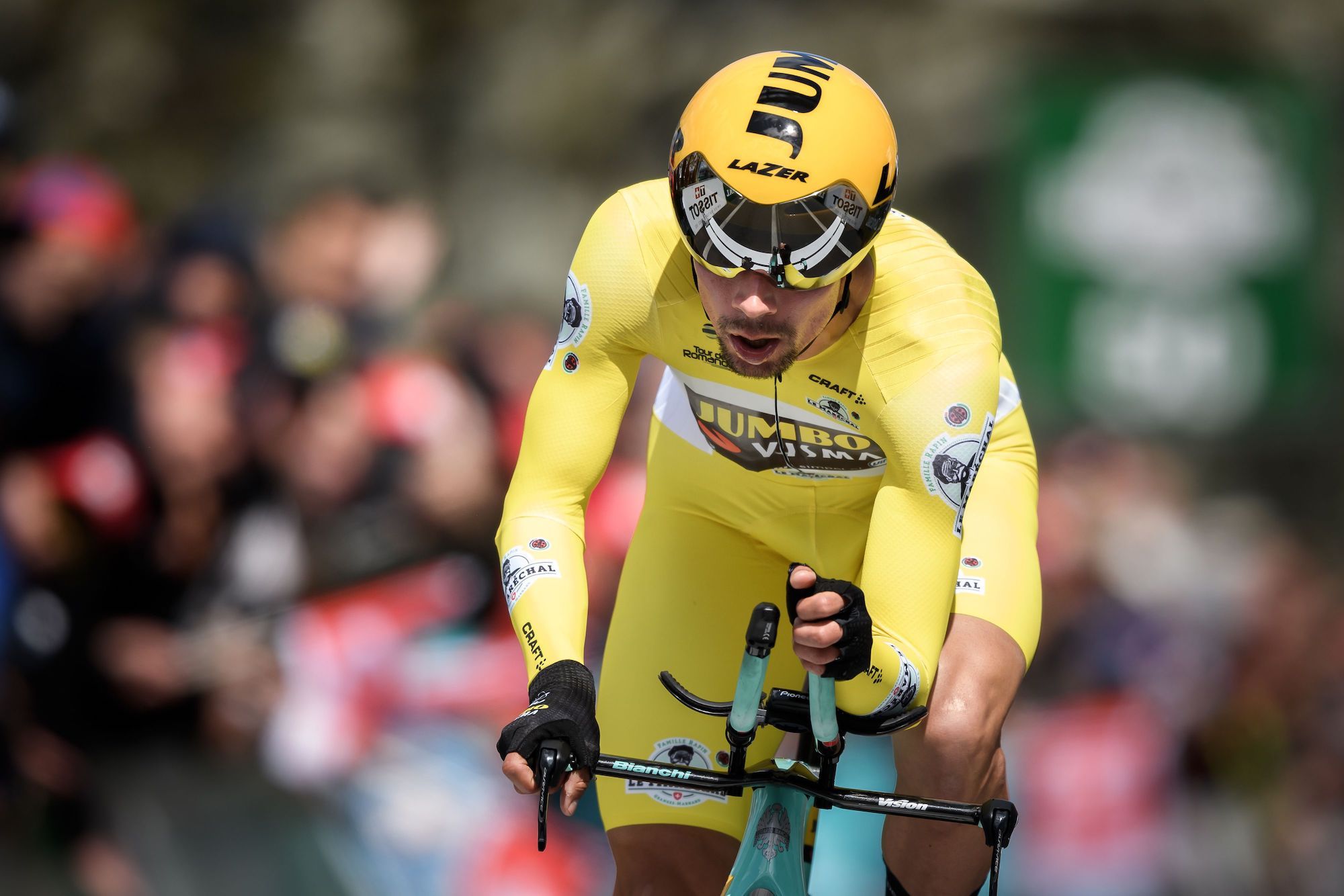 Primož Roglič wins stage five time trial and overall title at Tour de ...