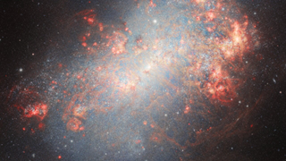 The bright starburst galaxy NGC 4449 as seen by the Gemini North telescope