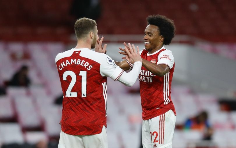 Calum Chambers and Willian