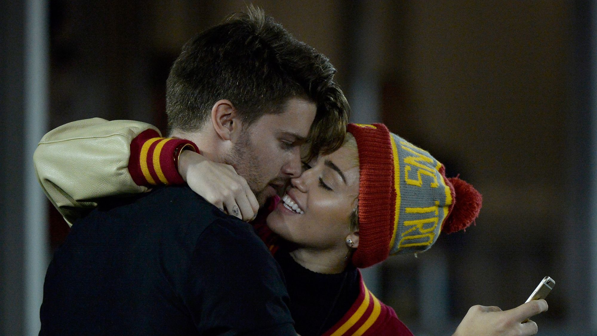 Patrick Schwarzenegger and Miley Cyrus in Los Angeles, California