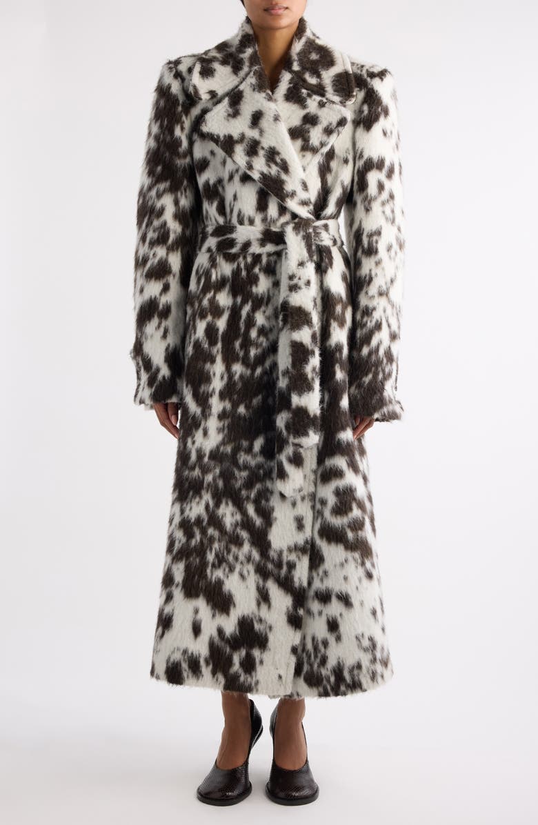 Rafaella Cow Print Faux Fur Jacket