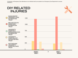 Graph showing DIY related injuries