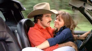 Sally Field and Burt Reynolds in Smokey and the Bandit.