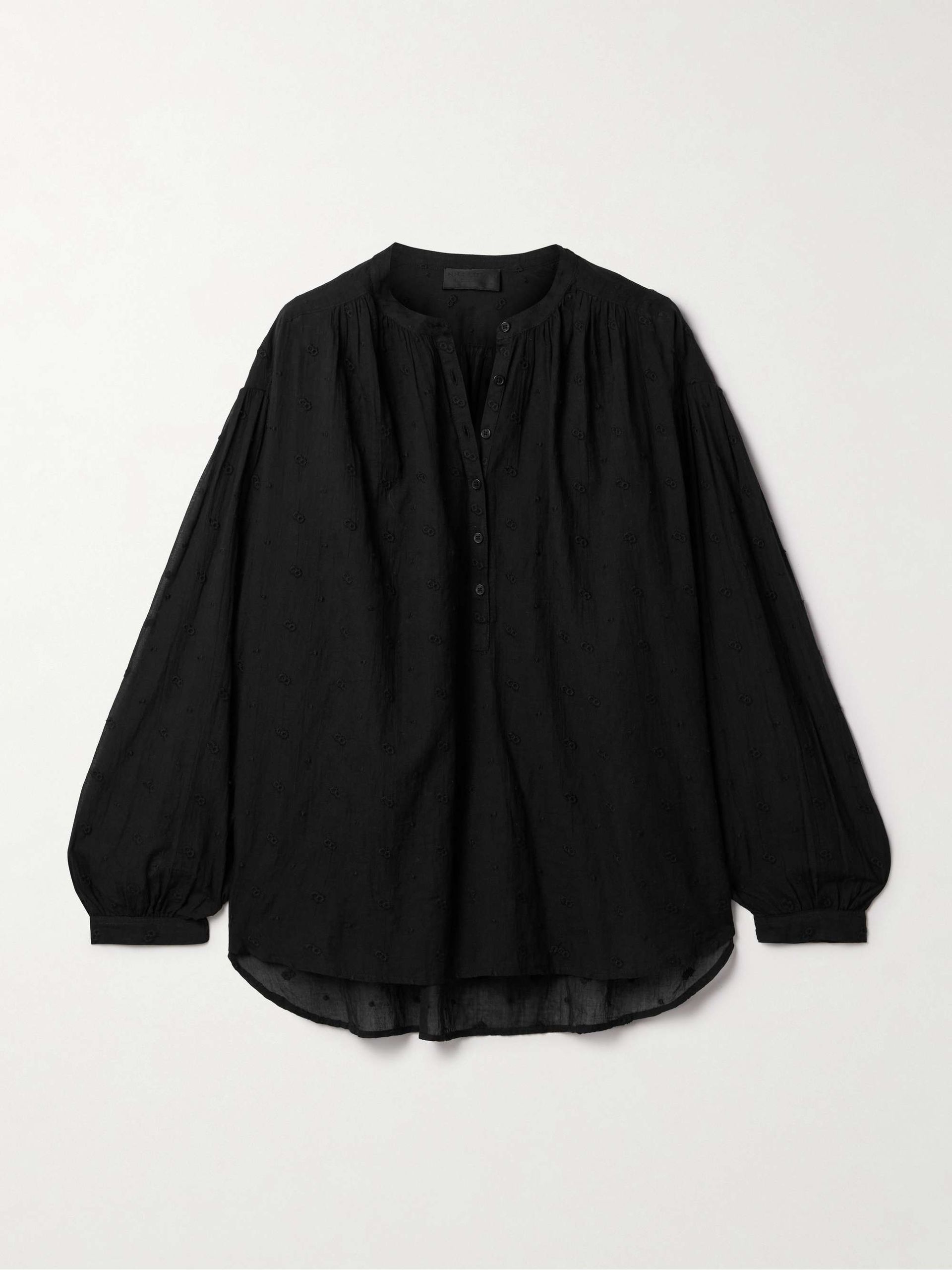 Neville Embroidered Cotton-Voile Blouse