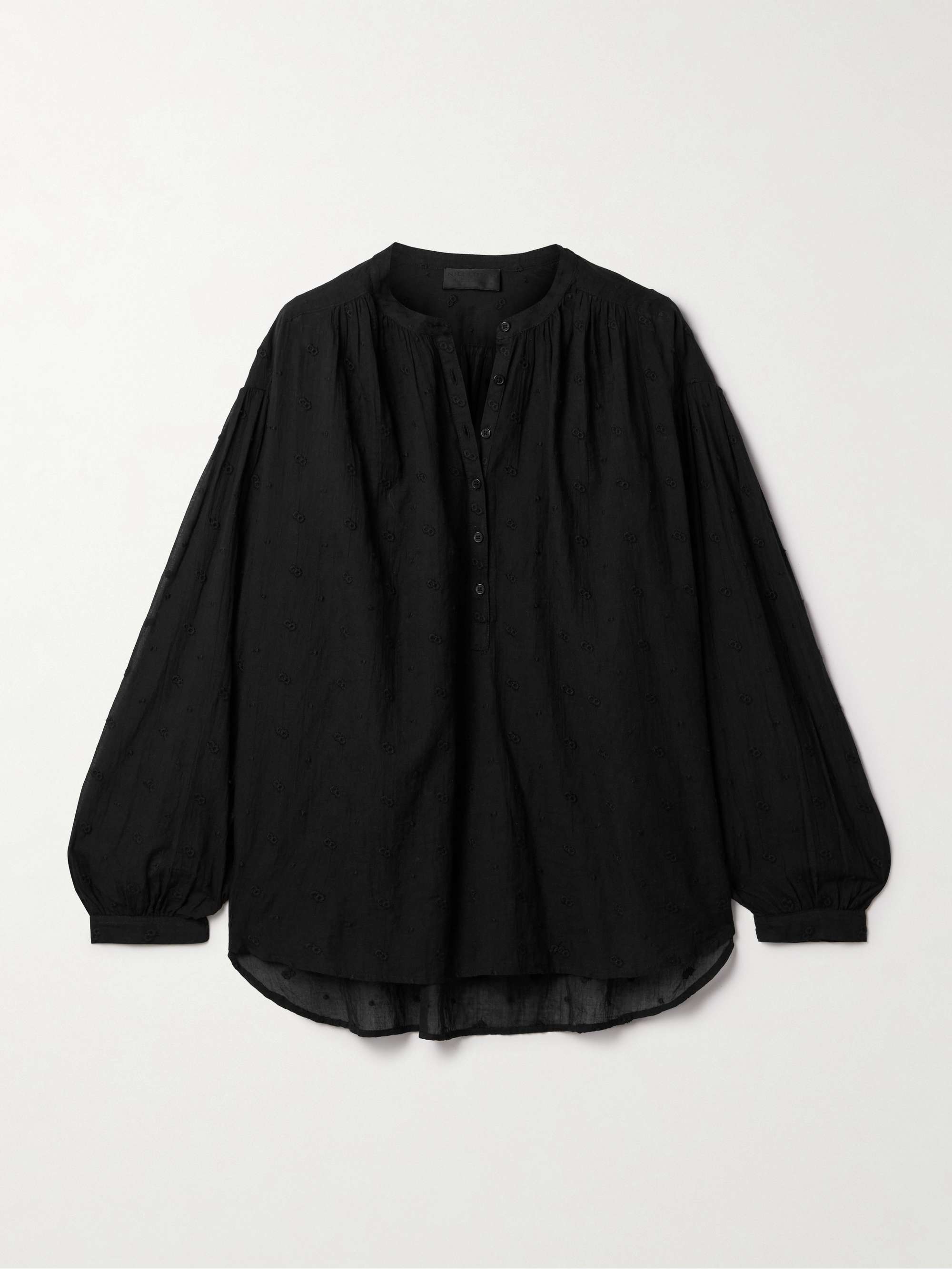 Neville Embroidered Cotton-Voile Blouse