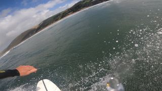 GoPro HERO8 Black review: an image taken of spray rising up from surf in the ocean