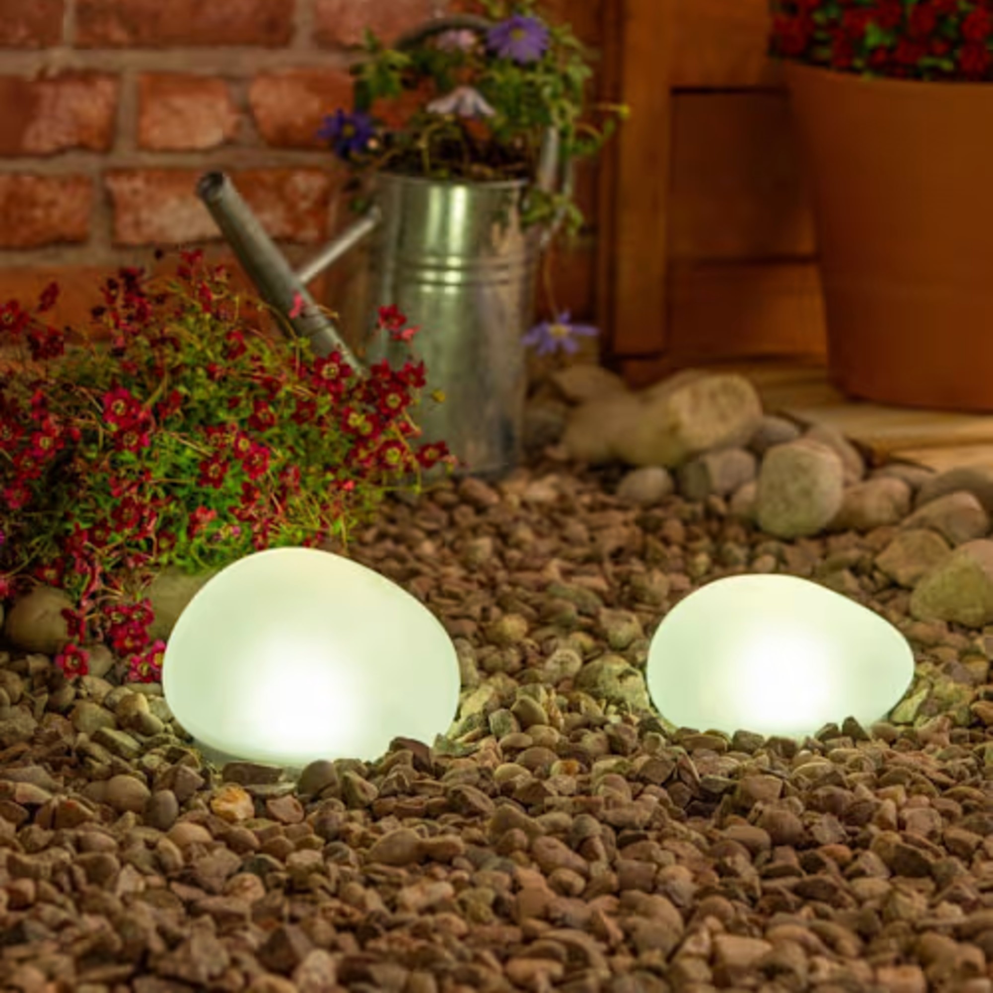 ValueLights IP65 Set of 2 LED Pebble Lights