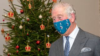 Prince Charles wearing a mask