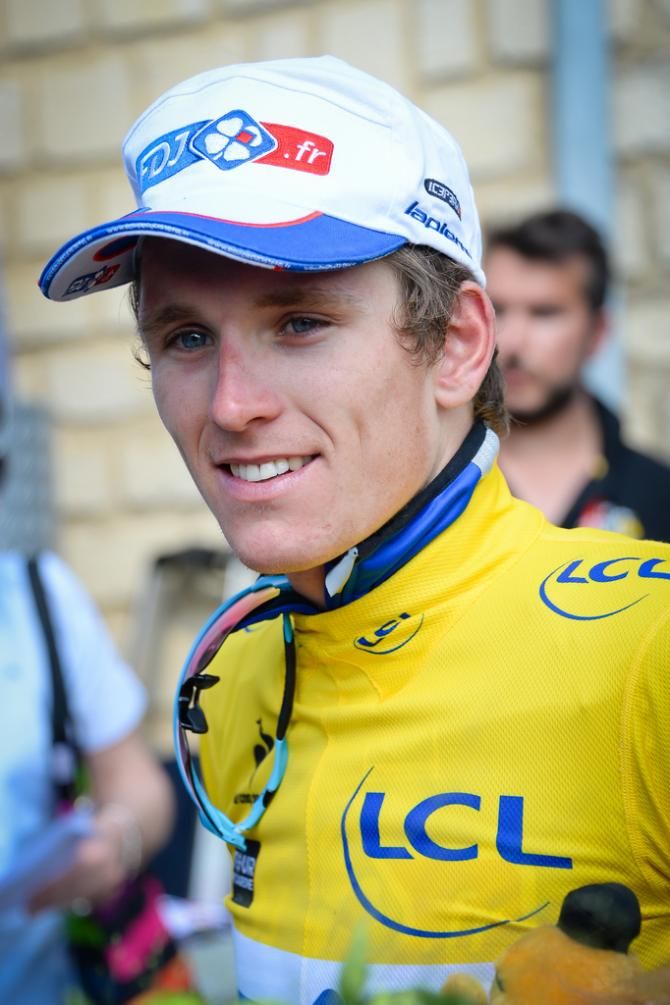 Arnaud D&eacute;mare (FDJ) in yellow
