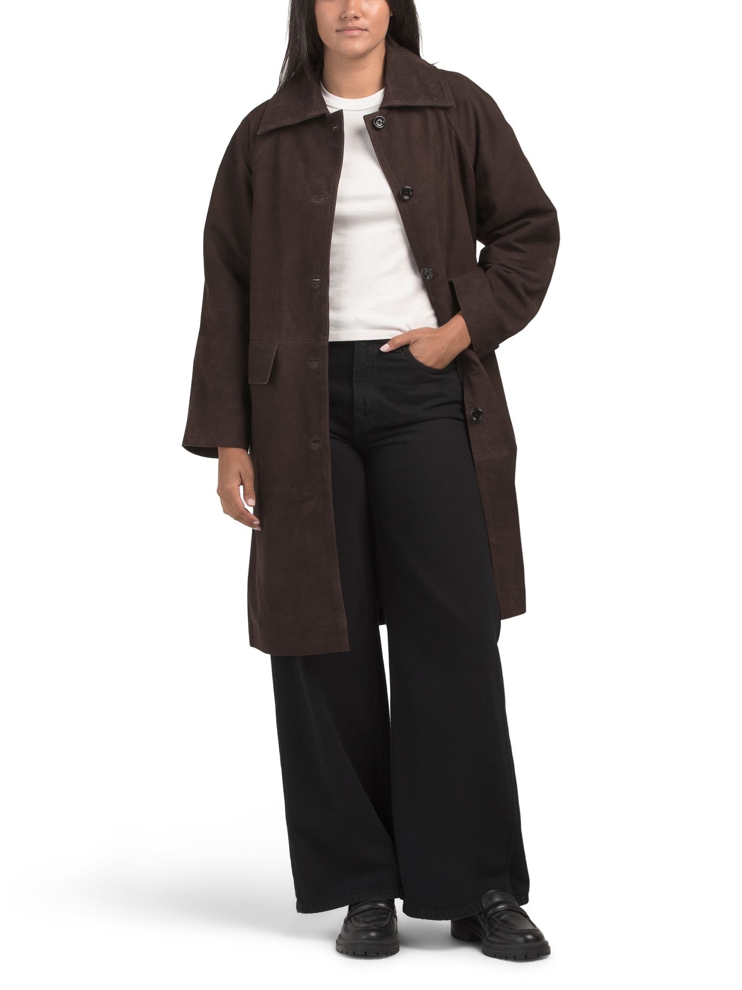AMAPEL, Suede Overcoat