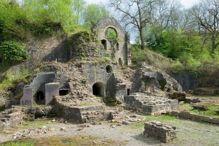 Restored remains of ironworks Clydach Gorge