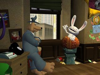 Sam and Max relax after a tough vacation in the tropics