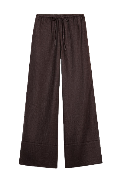 ZARA, 100% Linen Palazzo Pants Zw Collection