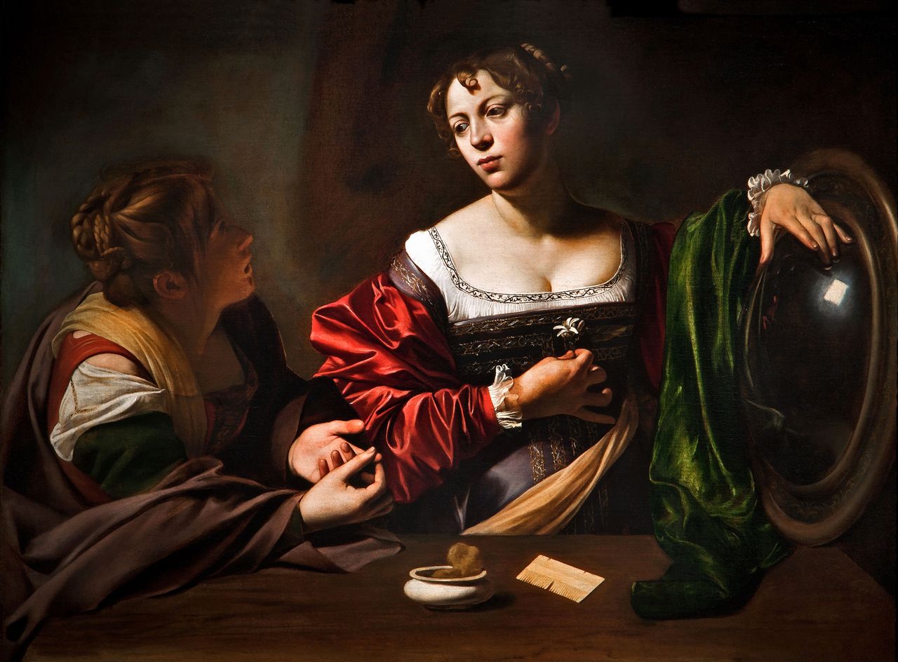 &quot;Martha and Mary Magdalene&quot; painting by Caravaggio