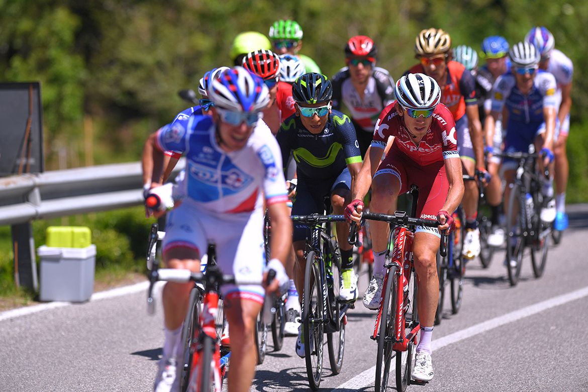 Nairo Quintana (Movistar) in the front group