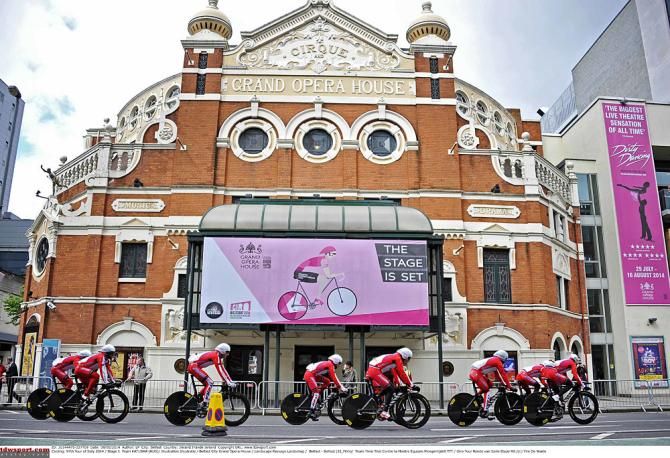 The stage was set for the start of the Giro in Belfast