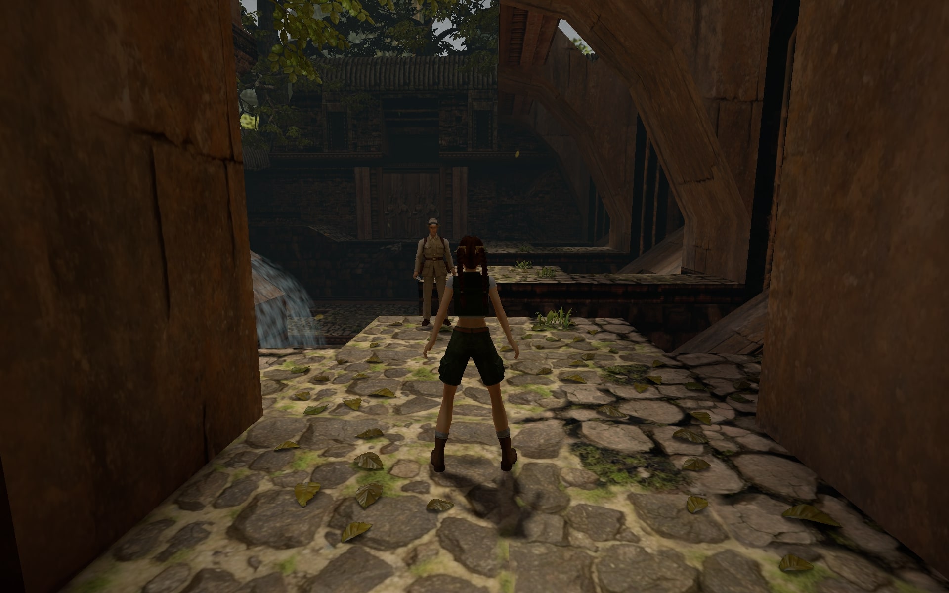 A screenshot from Tomb Raider 4-6 Remastered showing the modern visual option