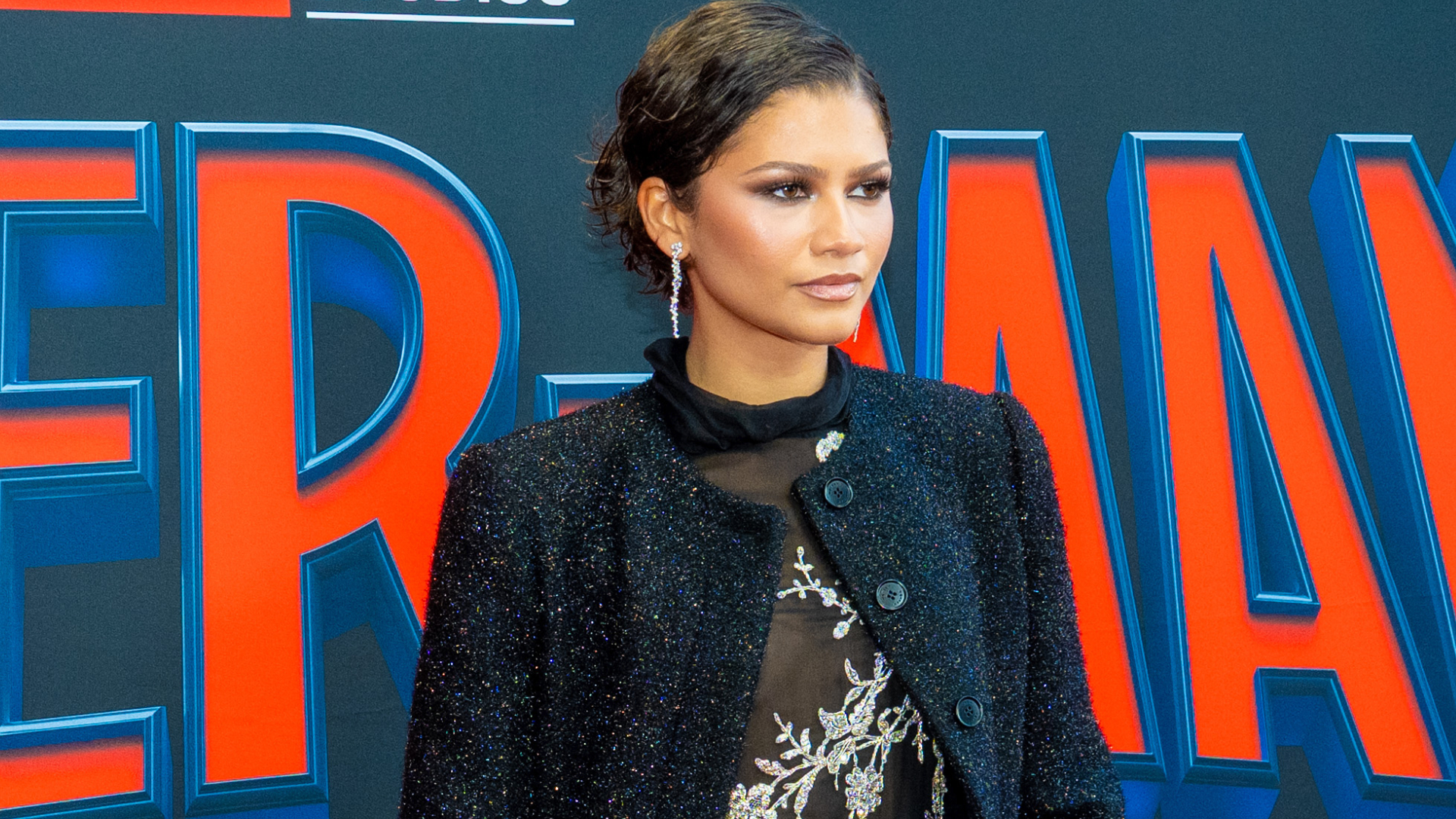 Zendaya wore a naked McQueen dress on the 'Spider-Man: Brand New Day' red carpet in Amsterdam