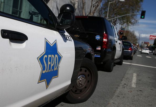 San Francisco Police Department cars.