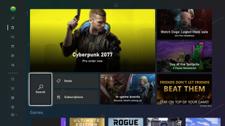 Xbox Seriex X Review - Start Menu Screen