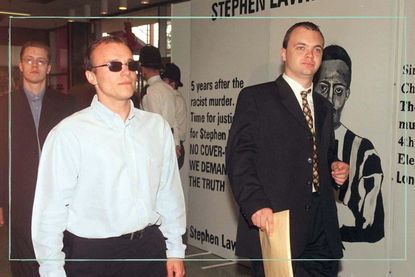 a close up of Gary Dobson and David Norris in June 1998 - Stephen Lawrence's killers, in 