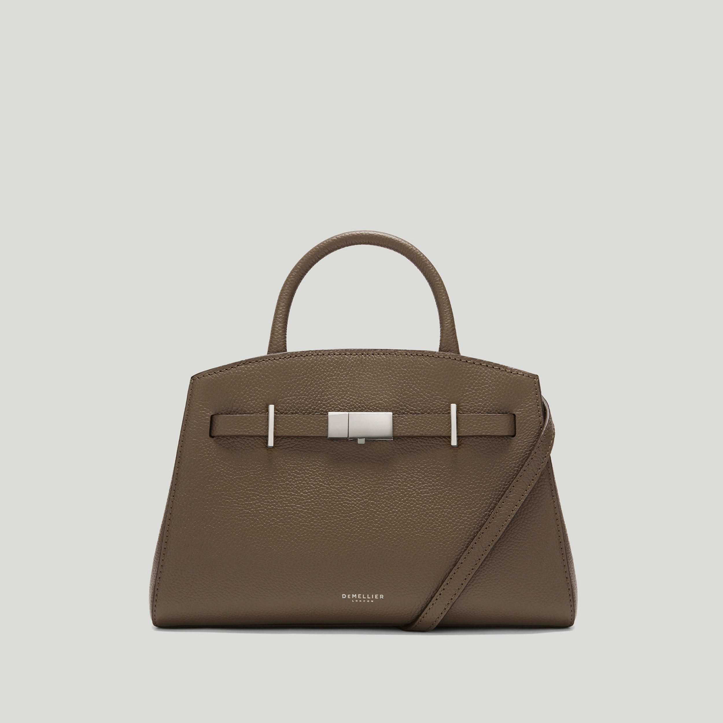 The Small Hudson | Dark Taupe Small Grain | Demellier