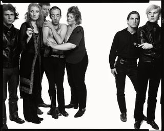 Andy Warhol and members of the Factory (#8), left to right- Gerard Malanga, poet; Viva, actress, Paul Morrisey, director; Taylor Mead, actor; Brigid Polk, actress; Joe Dallesandro, actor; Andy Warhol, artist, 1969