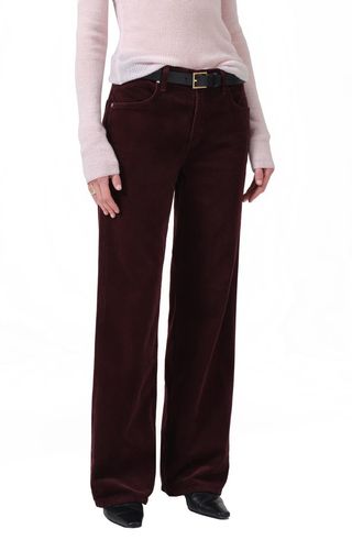 Annina High Waist Corduroy Wide Leg Pants