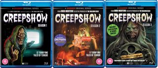 The covers of the Creepshow seasons one to three Blu-rays.