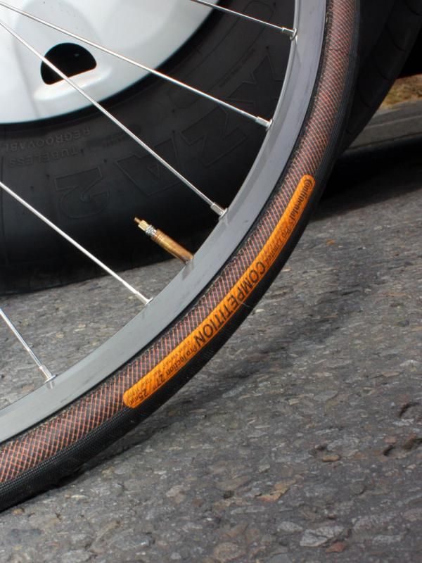 Continental's 25mm-wide Competition Pro Limited ProTection tubulars include extra reinforcement on the sidewalls.