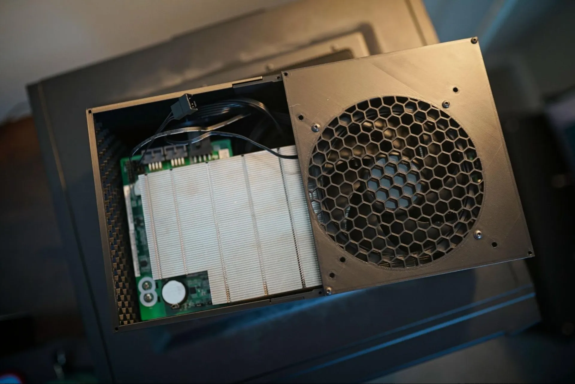 Inside BC-250 case