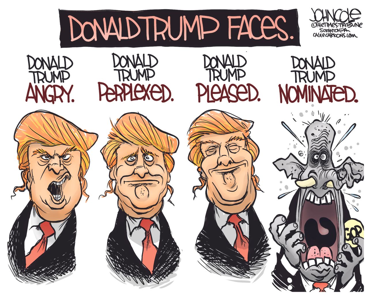 Political cartoon Donald Trump GOP Nomination