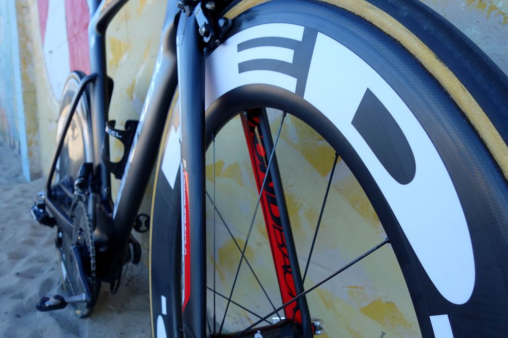 McNulty's Serios features a HED Stinger 9 on the front