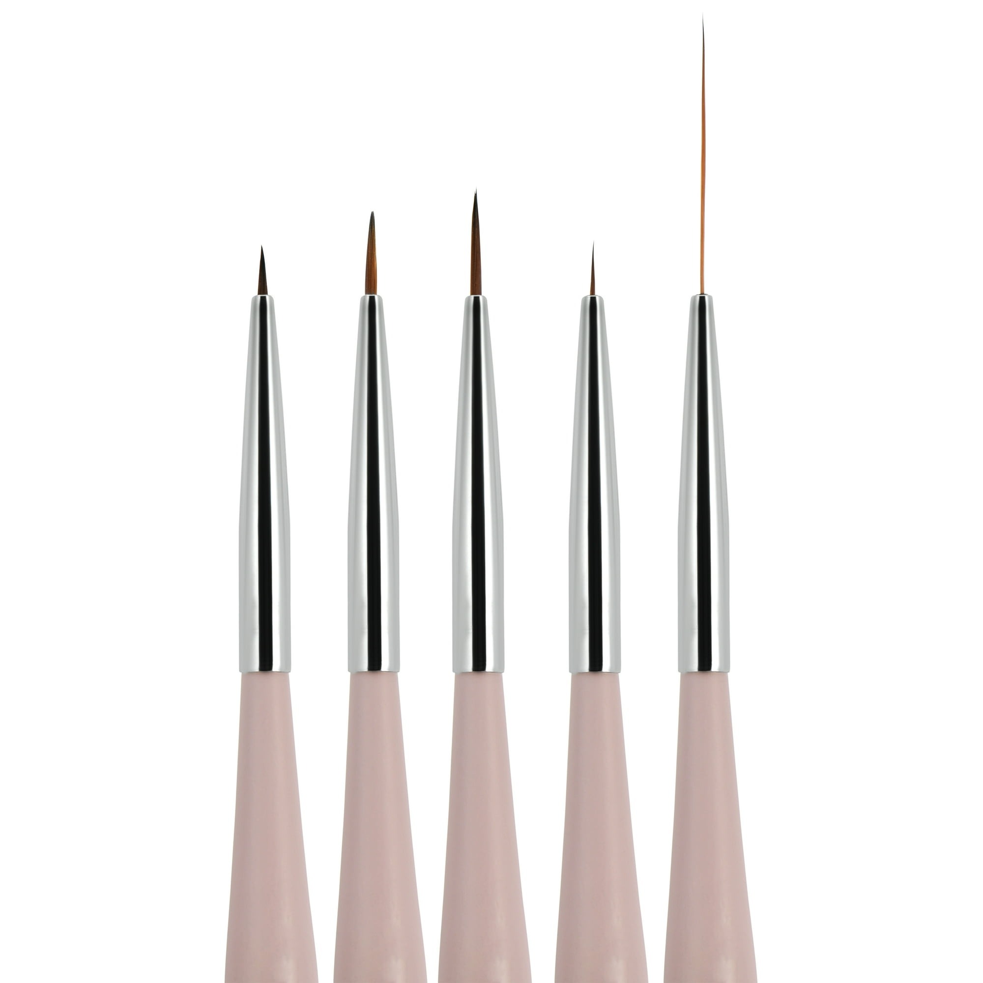 Beaute Galleria, Beaute Galleria 5 Pieces Nail Art Brush Set With Liners and Striping Brushes, for Thin Fine Line Drawing, Detail Painting, Striping