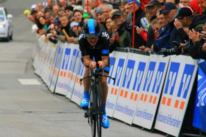 Geraint Thomas (Sky) finished just shy of the podium